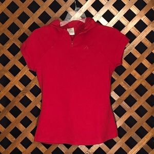 Adidas Red Short Sleeves Hoodie T-shirt